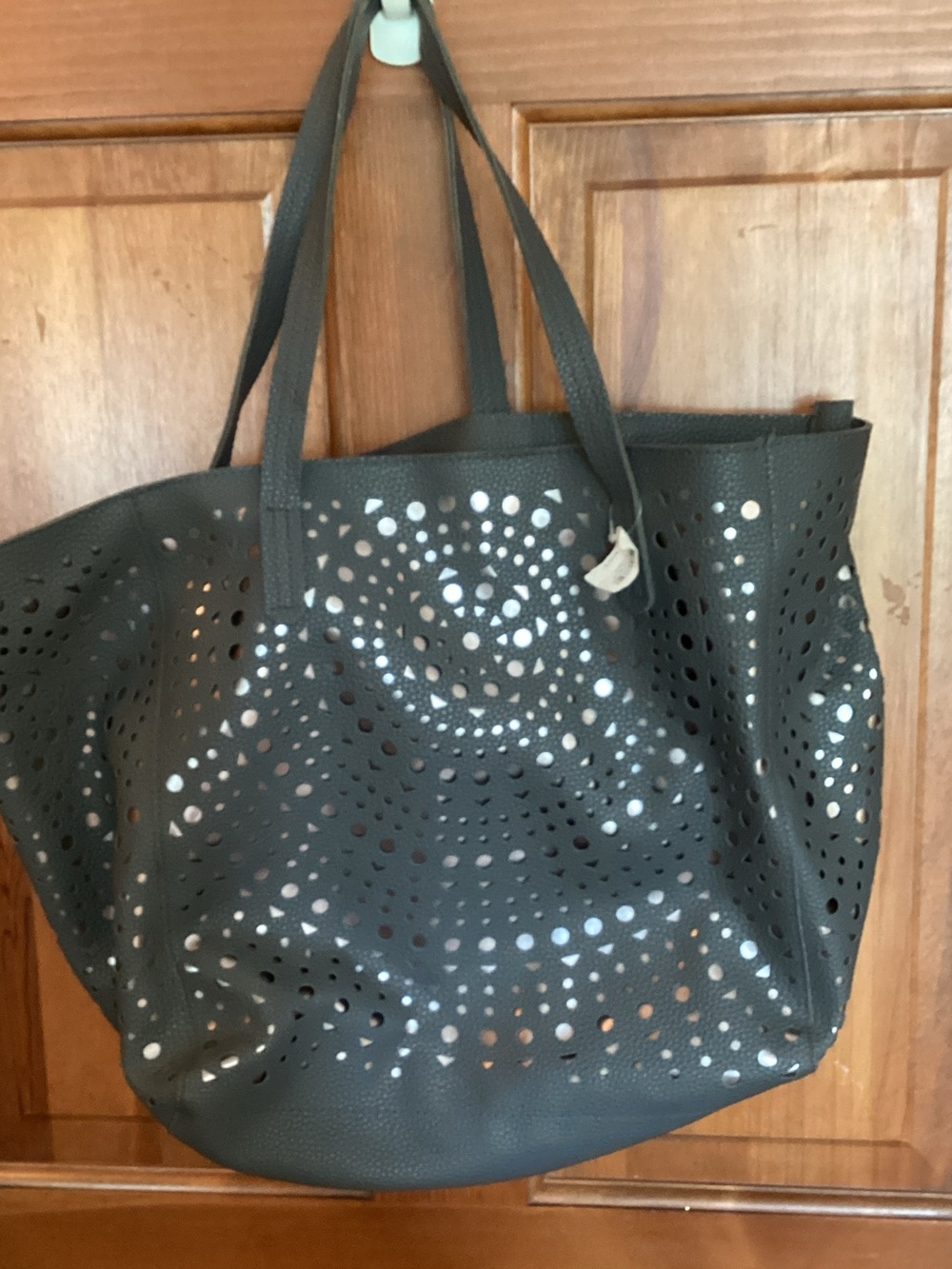 Bath & Body Works Dark Green Perforated Tote